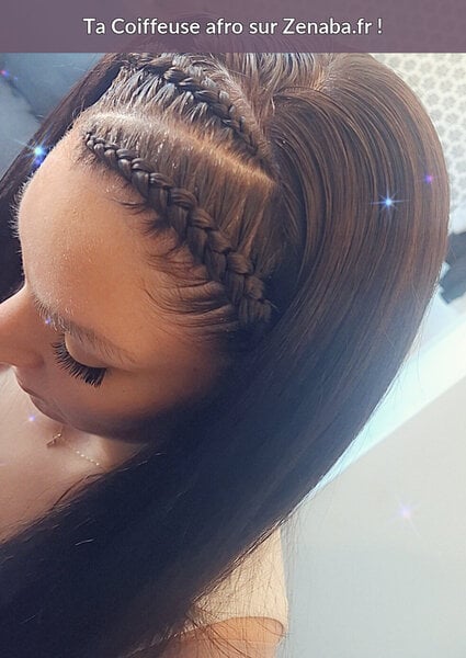 2 nattes collées (cornrows) femme