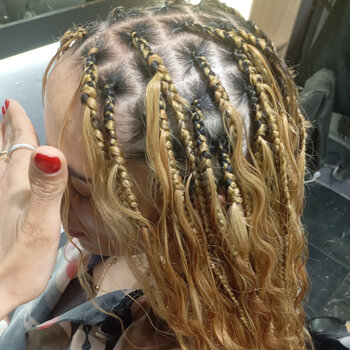 Boho braid, barrel twist, cornrows