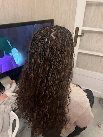 Boho braids sur cheveux métissés