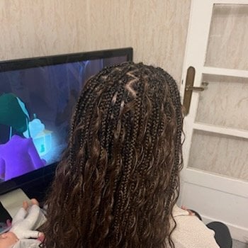 Boho braids sur cheveux métissés