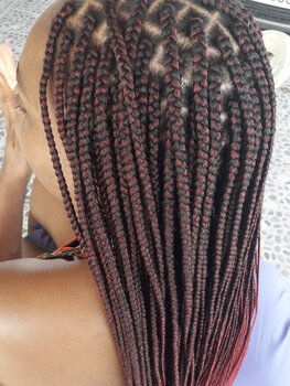 Box braids bas du dos