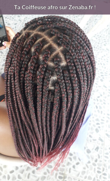 Box braids bas du dos