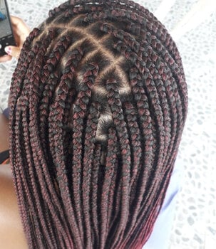 Box braids bas du dos
