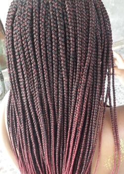 Box braids bas du dos