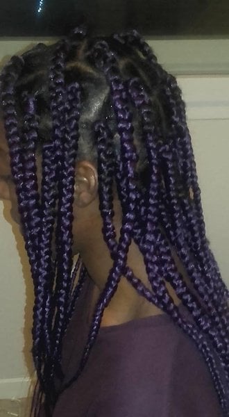 Box braids coloré femme Afro 