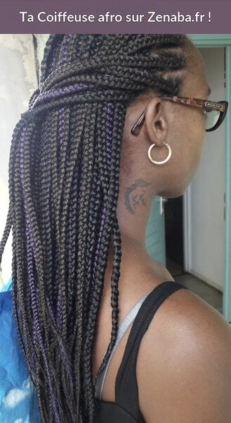 Box Braids mi-dos (moyen) FEMME
