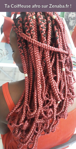 Box Braids mi-dos (moyen) FEMME