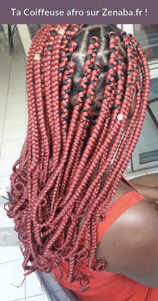 Box Braids mi-dos (moyen) FEMME
