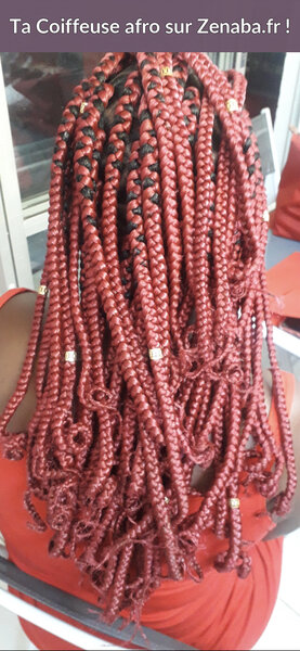 Box Braids mi-dos (moyen) FEMME