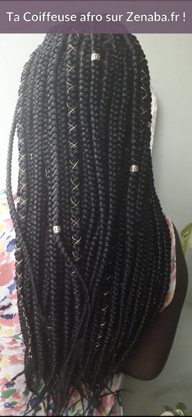 Box Braids mi-dos (moyen) FEMME