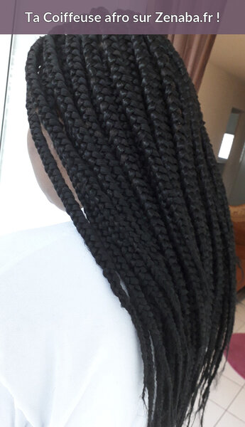 Box Braids mi-dos (moyen) FEMME