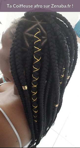 Box Braids mi-dos (moyen) FEMME