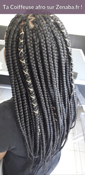 Box Braids mi-dos (moyen) FEMME