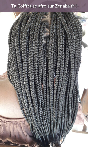 Box Braids mi-dos (moyen) FEMME