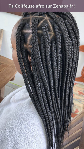 Box Braids mi-dos (moyen) FEMME