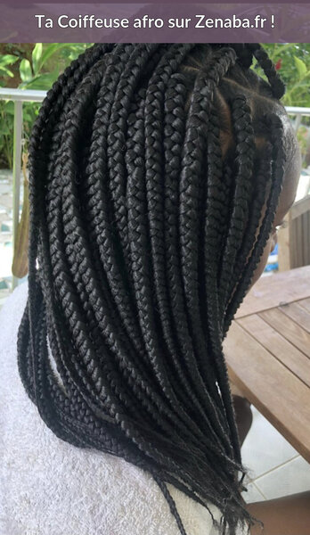 Box Braids mi-dos (moyen) FEMME
