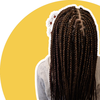 Box braids mi-long