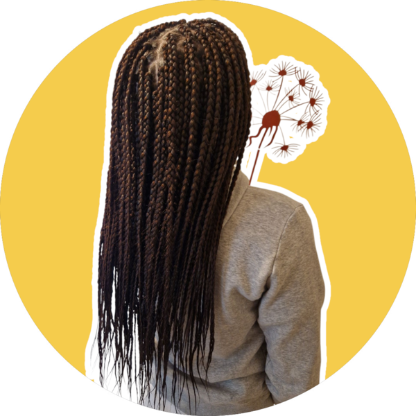 Box braids mi-long