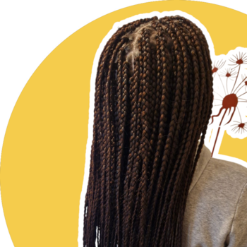 Box braids mi-long