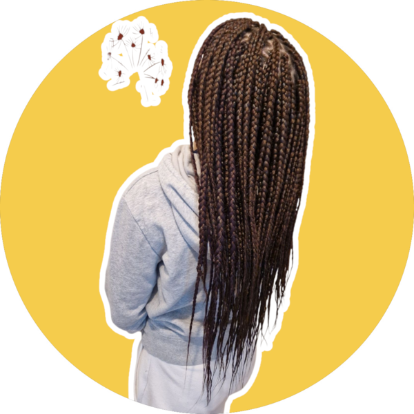 Box braids mi-long