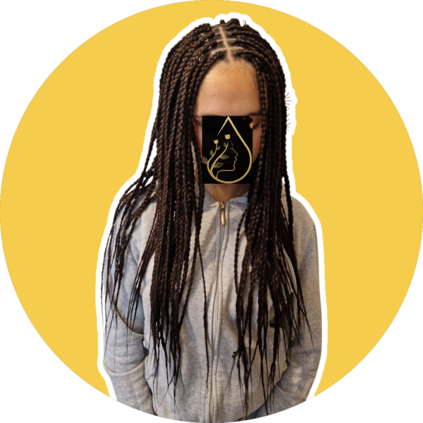 Box braids mi-long