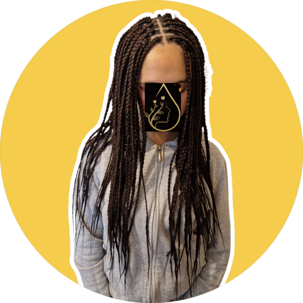 Box braids mi-long