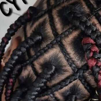 Box braids moyens avec design (FEMME)