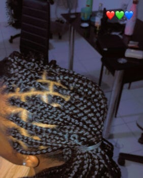 Box braids sur cheveux afro