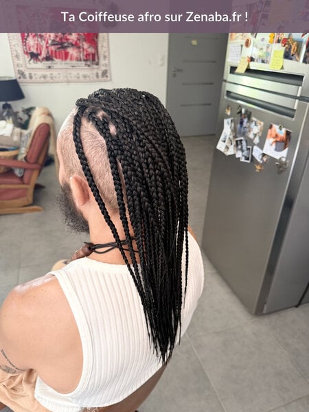 Braids sur cheveux métissés homme