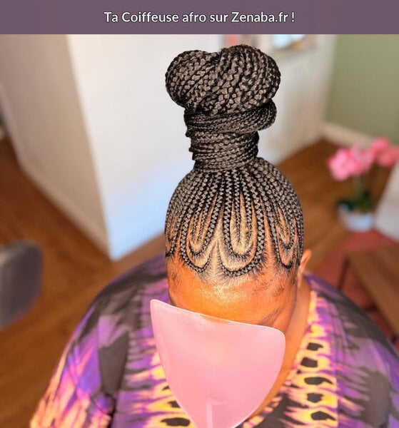Chignon en nattes collés