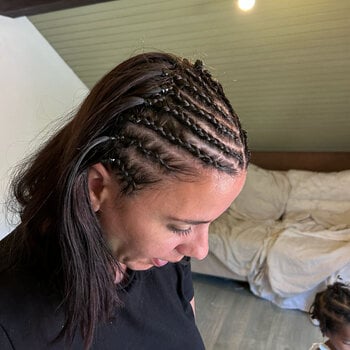 Coiffure demie tête