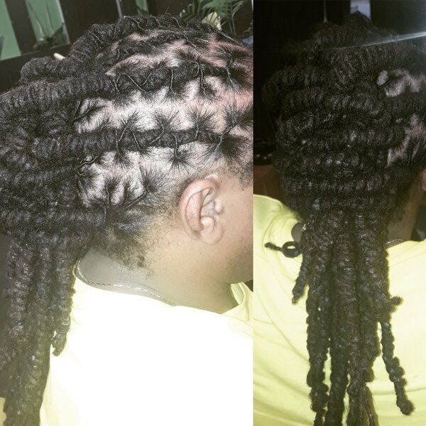 Coiffure stylisée sur Locks