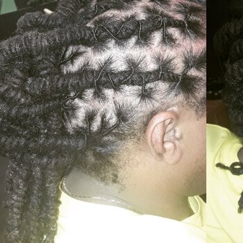 Coiffure stylisée sur Locks