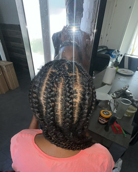 Cornrows avec motif 