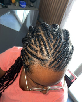 Cornrows avec motif 