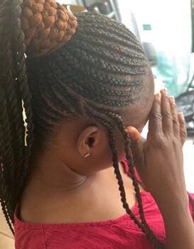 Cornrows épaisseurs standard ponytail
