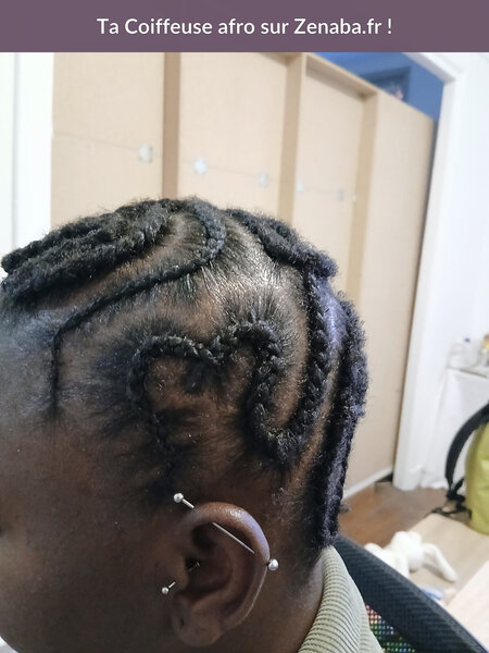 Cornrows-nattes collées