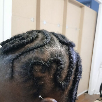 Cornrows-nattes collées