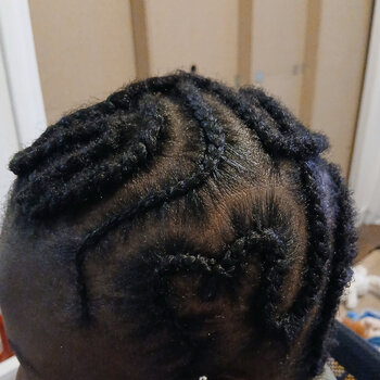 Cornrows-nattes collées