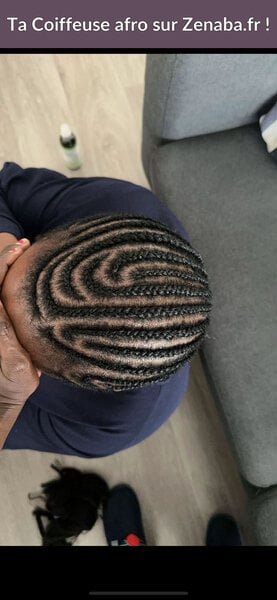 Cornrows nattes collées