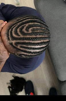 Cornrows nattes collées
