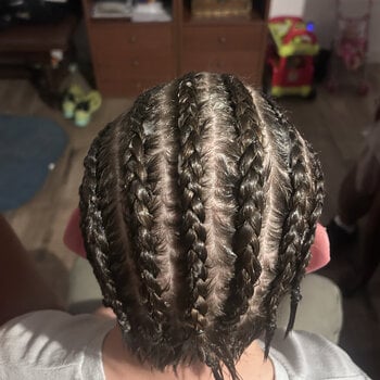Cornrows nattes collées