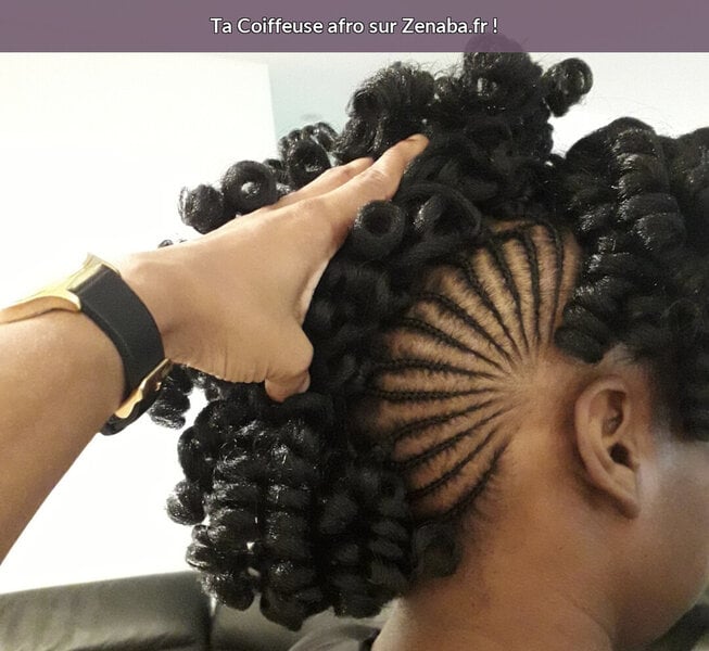 Crête avec crochet braids