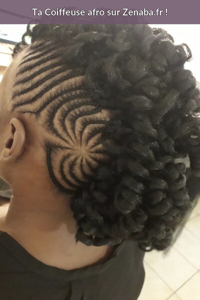 Crête avec crochet braids