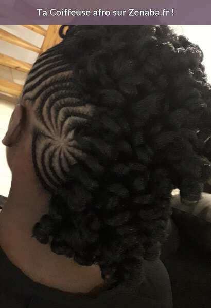 Crête avec crochet braids