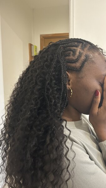 Crochets braids avec nattes collées
