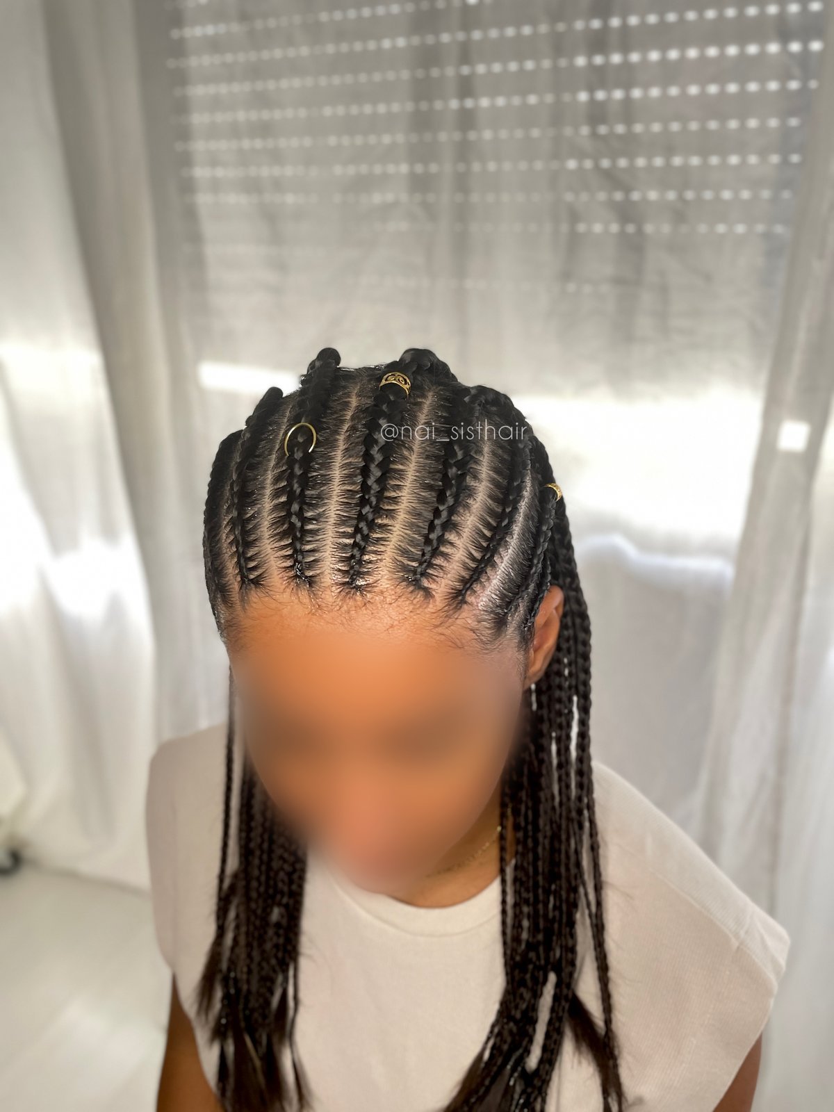 Demi tête et braids - Idées Coiffure Afro - tresses - vanille