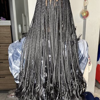 French curls braids 