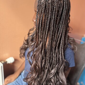 French curls braids 