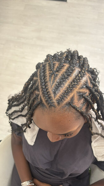 Fulani Braids avec motifs